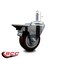 Service Caster 3.5'' Maroon Poly Wheel Swivel 7/16'' Grip Ring Stem Caster with Brake SCC-GR20S3514-PPUB-MRN-PLB-716138 - alternate 2